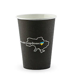 Стакан паперовий одношаровий Серденько 420мл (LC)(КР-88)(50шт/уп)(1500ящ)