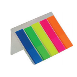 Закладки пластикові NEON 45x12 мм, 5х25л., асорті BUROMAX BM.2302-98