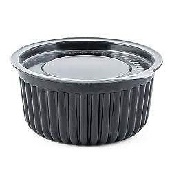 Соусник чорний з кришкою 50мл та d65 (100шт/уп)(3000шт/ящ)