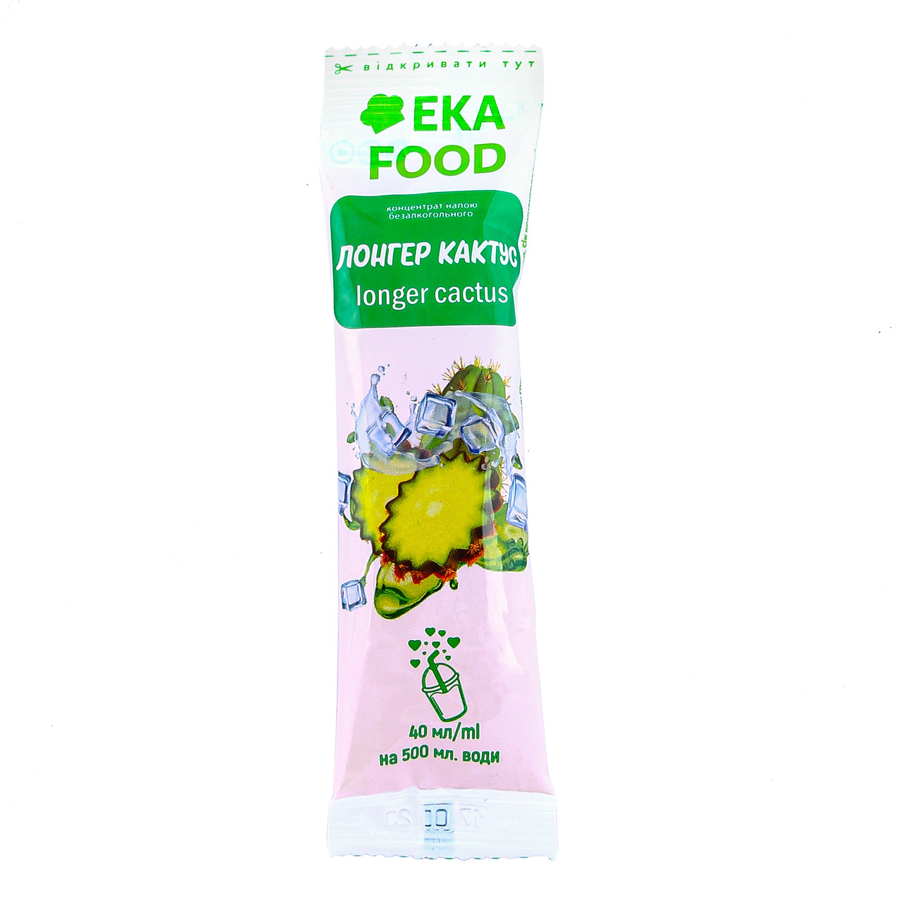 Концентрат напоєм EKA Food "ЛОНГЕР-КАКТУС" 40 мл (10 шт./пач.)