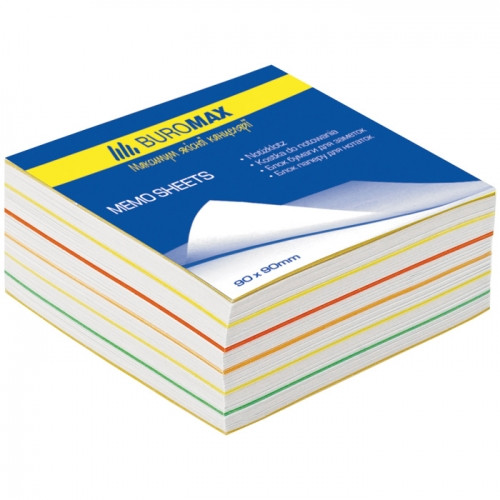 Блок паперу Веселка 80х80/400л. склеєний BUROMAX BM.2232