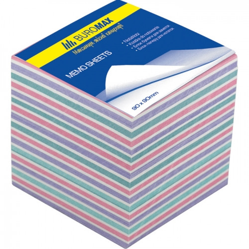 Блок паперу Зебра 90х90/70мм. не склеєний BUROMAX BM.2269