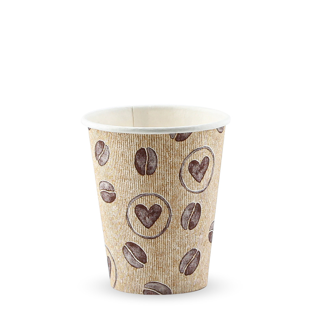 Стакан паперовий одношаровий чорний Love Coffee 340мл (МВ)(КР-79)(50шт/уп)(1750ящ), фото 1