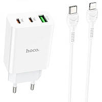 СЗУ Hoco C99A PD20W+QC3.0 (1USB/2Type-C/3A) + Type-C to Lightning BAN