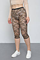 Бриджи женские гипюровые леопардового цвета размер 44
