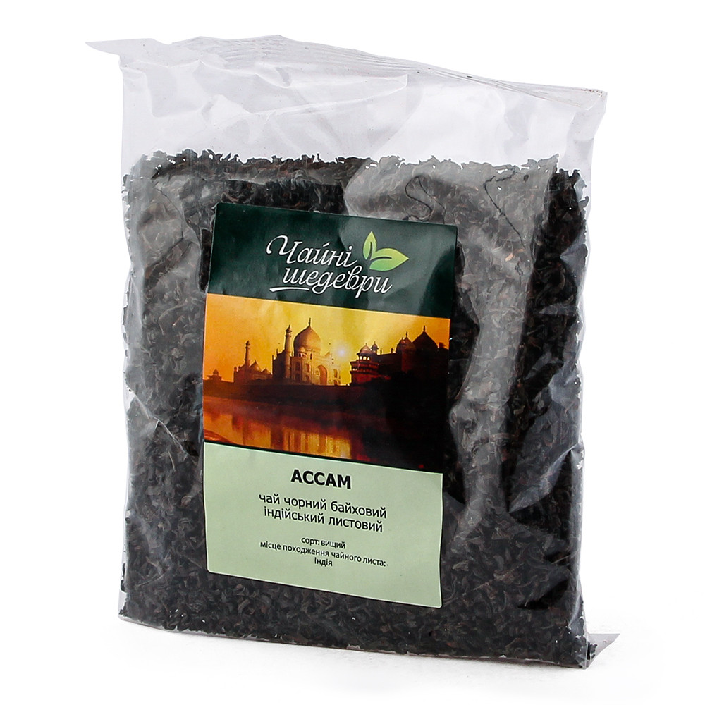 Чай ТМ "Чайні шедеври" "ASSAM" композиція на основі чорного чаю 100г, фото 1
