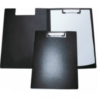 Папка-планшет А4 з притискачем чорна, пластикова E30153-01
