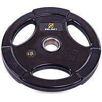 Блины (диски) для штанги обрезиненные Zelart TA-2673-15 51 мм (1 шт х 15 кг)