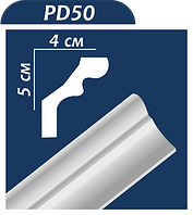 Плинтус потолочный Premium decor 50*40 2.00м PD50 (D) (55шт./уп.)