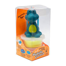 Набір для творчості "Мильна вечірка-блакитний динозавр" Strateg 32107ST 2 маси та іграшка, Toyman