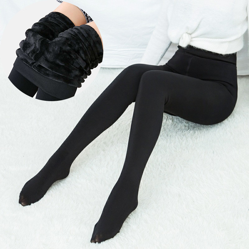 Колготки капроновые с начесом 200 грамм черные 8501 One Size (ID ...