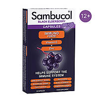 Капсулы черной бузины с витамином C и цинк Sambucol Immuno Forte Capsules 30 капс