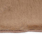 Килим штучний кролик сучасний ESTERA TPR Brown, 0.6х1.1 м, фото 3