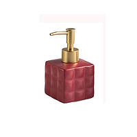 Дозатор для жидкого мыла керамический, диспенсер мыла для ванной комнаты и кухни Красный .Хит!