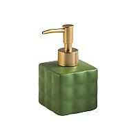 Дозатор для жидкого мыла керамический, диспенсер мыла для ванной комнаты и кухни Зеленый .Хит!