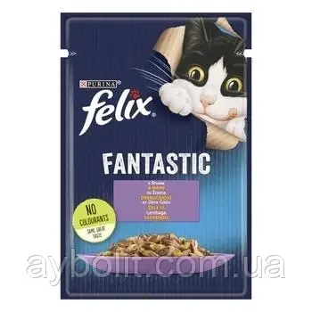 Консервований корм Purina Felix Fantastiс з ягням у желе 85 г (7613039838969)