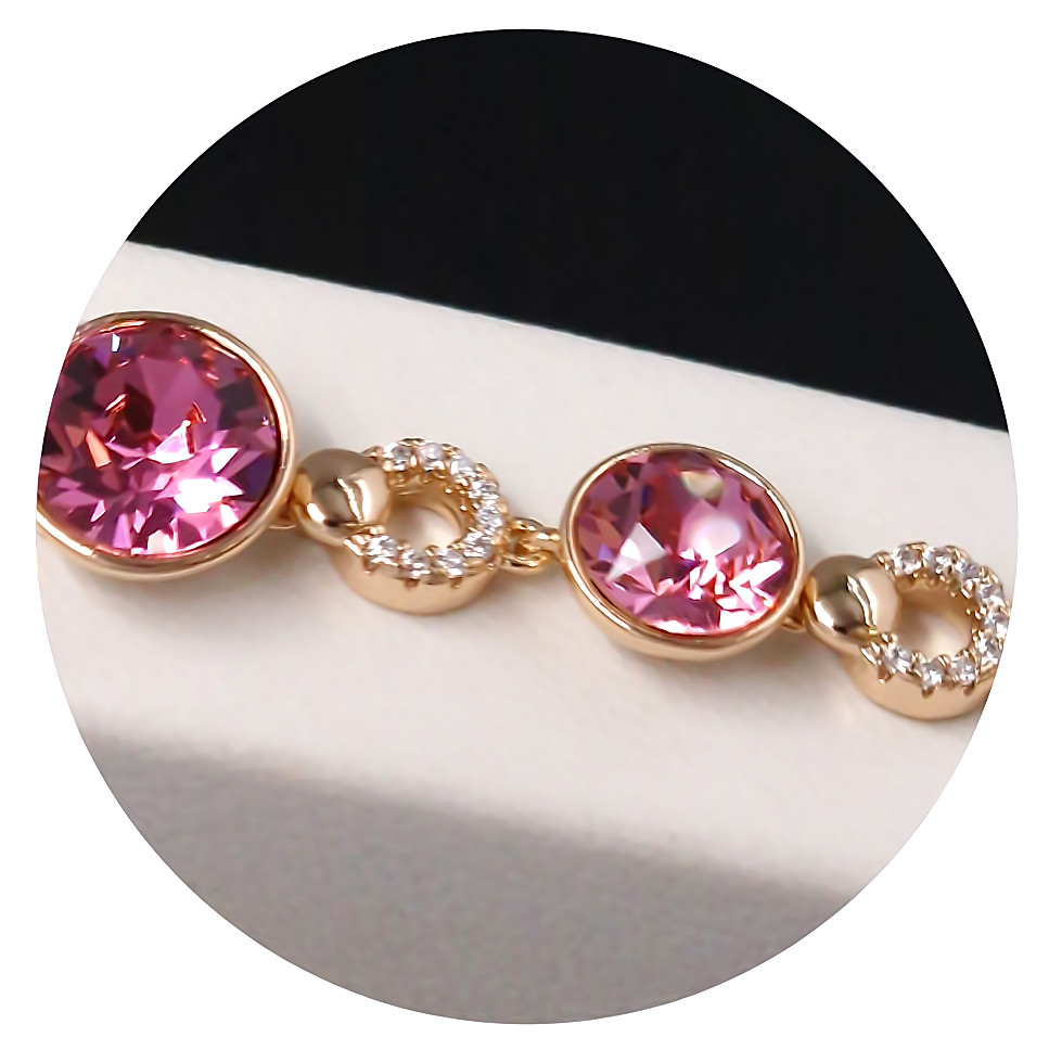 Браслет XР. Позолота 18К. Камені: Swarovski. Довжина: 17.5-20 см.