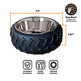 Миска для собаки у формі колеса 850 мл (чорна), фото 3