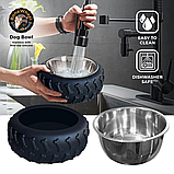 Миска для собаки у формі колеса 850 мл (чорна), фото 4