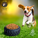 Миска для собаки у формі колеса 850 мл (чорна), фото 2