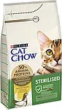 Сухий корм для дорослих стерилізованих котів Purina Cat Chow Sterilised з куркою 1.5 кг (7613032233396), фото 4