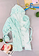 Теплый детский махровый халат для девочки