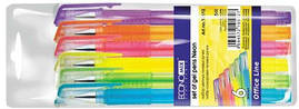 Набір кольорових гелевих ручок ECONOMIX NEON, E10512