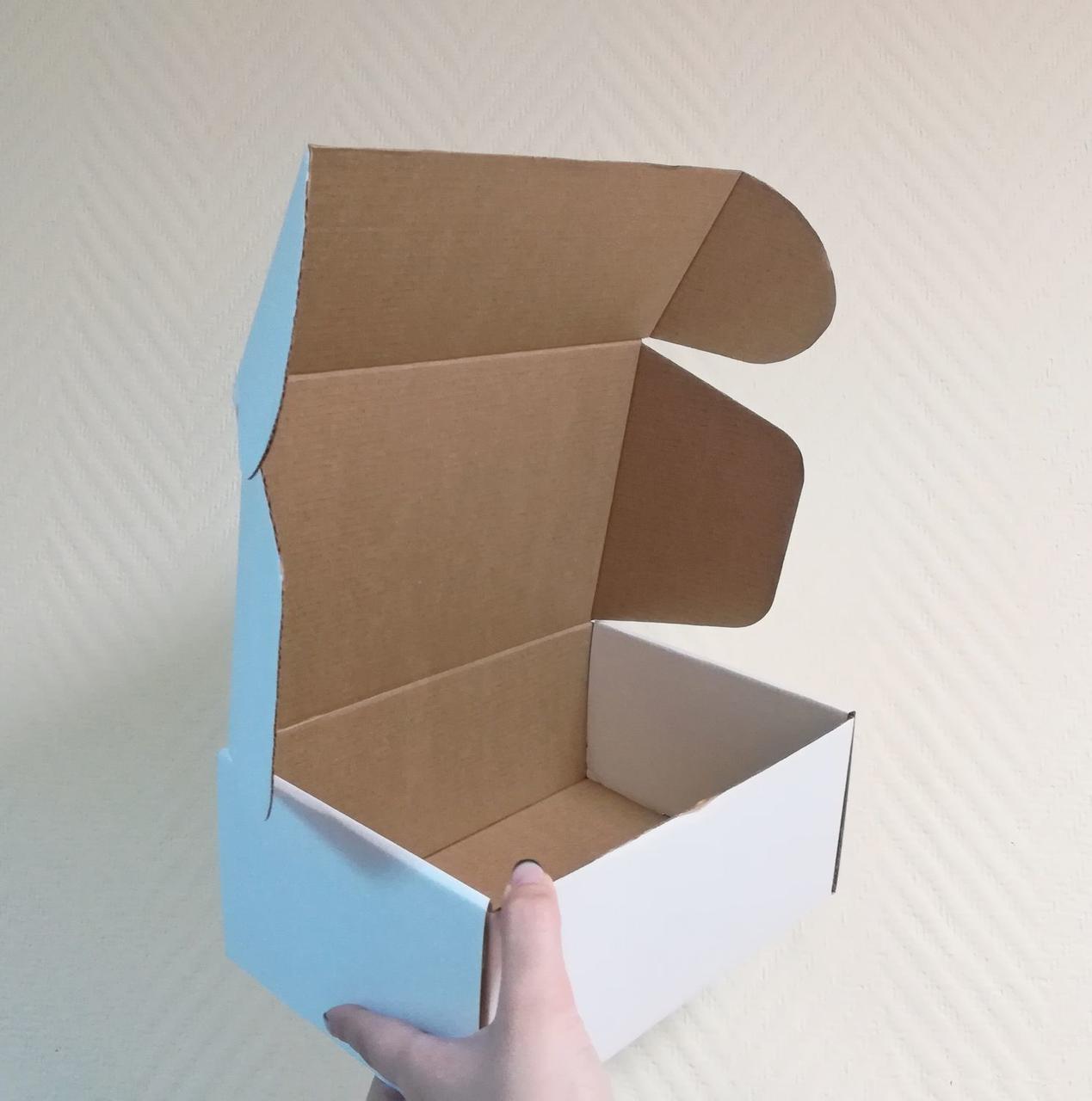 Белая коробка самосборная подарочная крафт 170х120х100 мм, картонная упаковка для подарков (От 50 шт...) - фото 4 - id-p2023042052