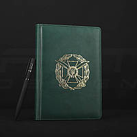 Блокнот щоденник ЗСУ хакі А5 з тисненням золото