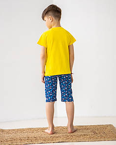 Класна піжама з шортиками капрі для хлопчика "Акула"на вік 3-4,5-6,7-8 років