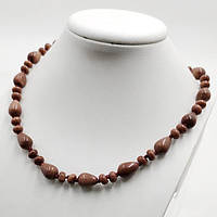 Буси Крапля Авантюрин Золотий Пісок 14х10 мм 46 см