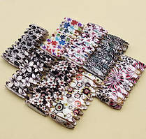 Браслет Перламутр 45 мм Чорний із Білими Ліліями