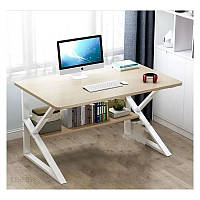 Комп'ютерний стіл з полицею STL08JBR Світло-коричневий | 100x60см