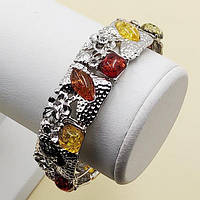 Браслет Ніжність 20 мм Метал Вставки Синтетичний Янтар