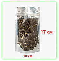 Пакет дой пак металлический с прозрачной стороной 100х170мм с зип застежкой для чая кофе (От 100шт.)