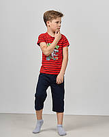 Костюмы для мальчиков - 89156-ни - Крутой комплект пижама с шортами капри для мальчика