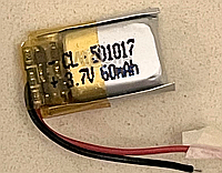 Аккумулятор с контроллером универсальный 17*10*5mm (Li-ion, 3.7V, 501017, 60mAh)