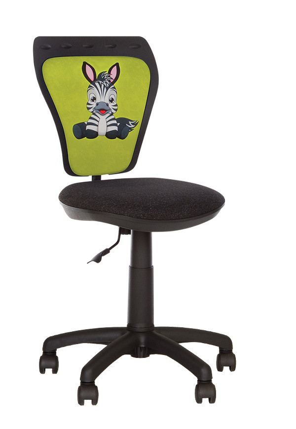 Дитяче комп'ютерне крісло з регулюванням висоти і зручною спинкою MINISTYLE GTS ZEBRA