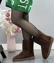 Угги жіночі зимові коричневі маломірки