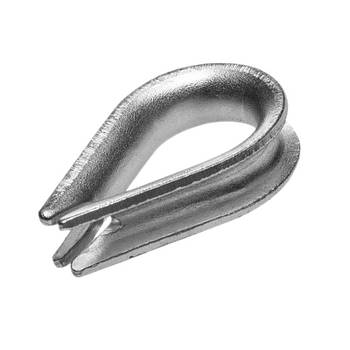 Коуш оцинкований DIN 6899 №20 (4х5 мм) для канатів