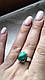Класичне срібне кільце з малахітом арт 1486, фото 2