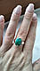 Класичне срібне кільце з малахітом арт 1486, фото 4