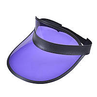 Женский пластиковый прозрачный козырёк 10206 фиолетовый
