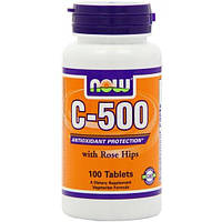 Витамин C NOW Foods Vitamin C-500 Rose Hips 100 Tabs