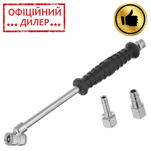 Удлинитель для накачки колес двусторонний, с рукояткой и двумя типами ...
