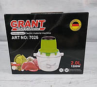 Кухонний блендер 1200 Вт, Grant 7026, з чашею 2 л Універсальний подрібнювач для овочів і фруктів