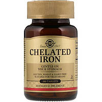 Микроэлемент Железо Solgar Chelated Iron 100 Tabs