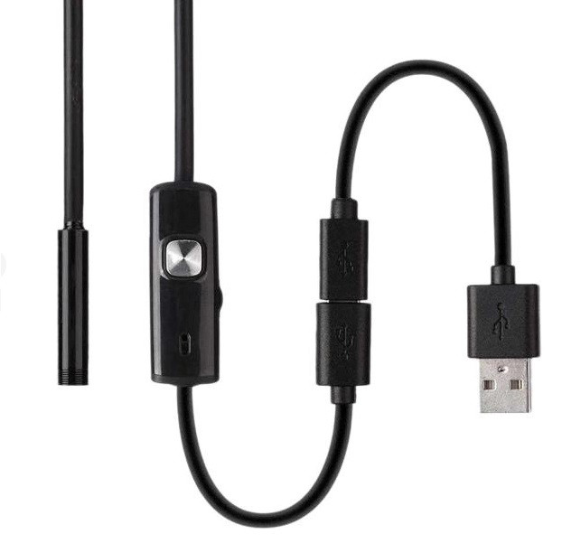 Цифровий ендоскоп 3 в 1 камера USB MicroUSB Type-C 5,5 мм гнучкий 3 м водонепроникний міні камера для смартфона Android зонд