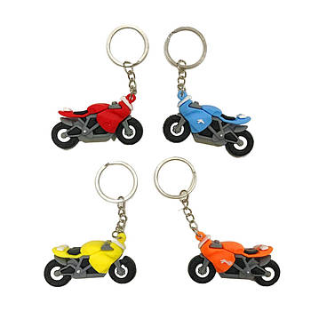 Брелок дитячий KeyChain Мотоцикл 6см асорті №BR58