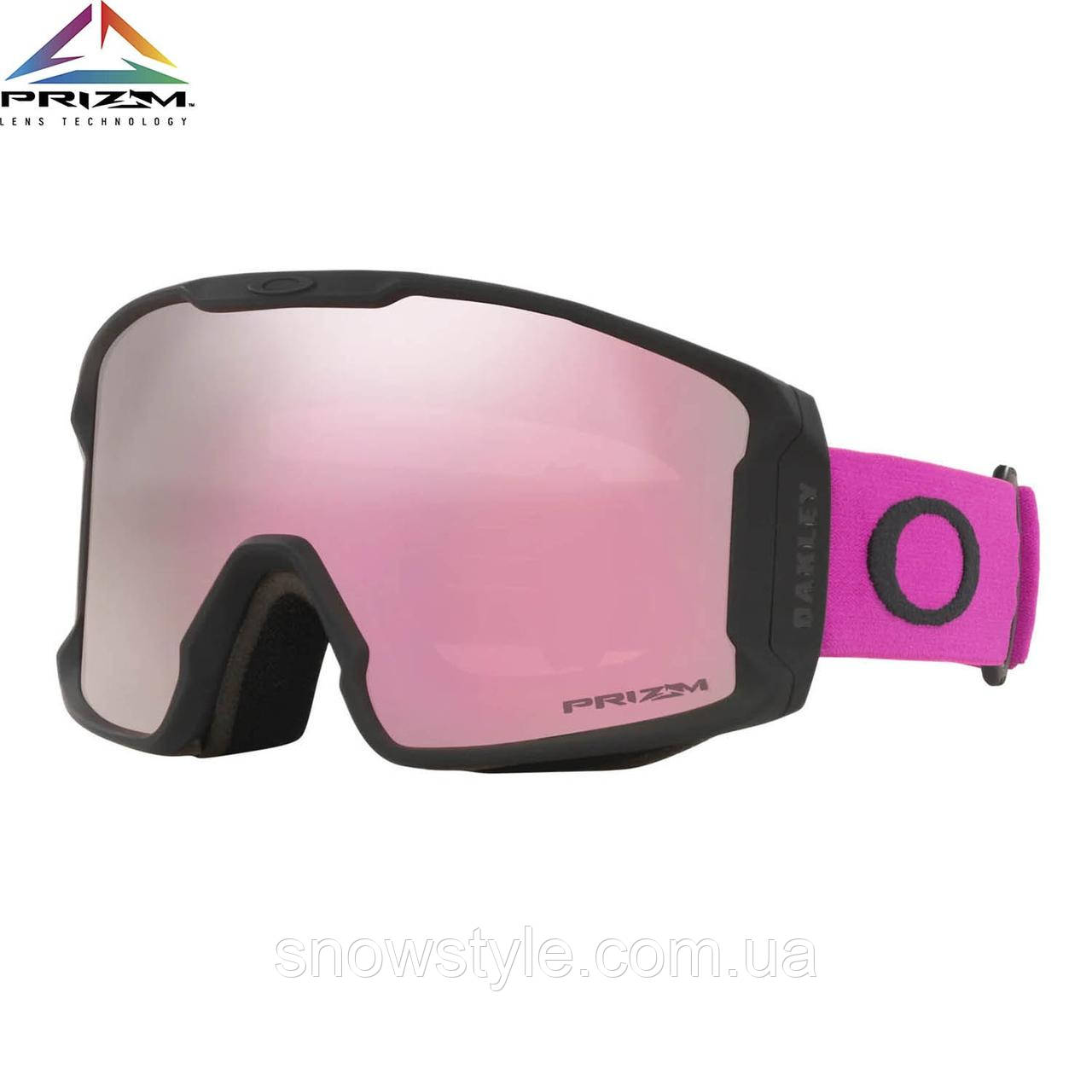 Гірськолижна маска Oakley Line Miner M (XM) Ultra Purple Лінза Prizm Hi Pink + кейс